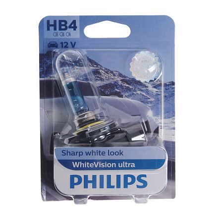 Автолампа HB4 (51) P22d  WhiteVision ultra 4200K (блистер) 12V PHILIPS /1/10