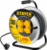STAYER PRO-315, КГ, 3 x 1.5 мм2, 30 м, 3700 Вт, IP44, силовой удлинитель на стальной катушке (55077-30)