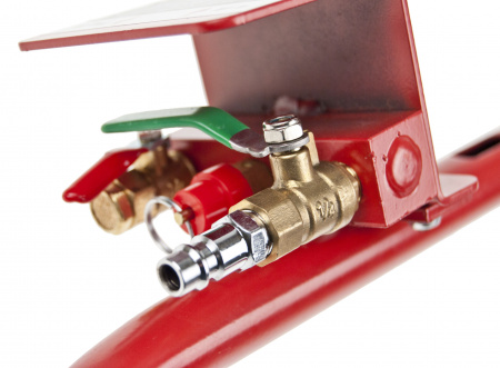 Домкрат подкатной пневматический 3,5т(6-12bar, h min 135мм, h max 450мм, 3 подушки, Ø270мм) ROCKFORCE /1