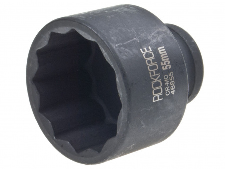 Головка ударная глубокая 3/4", 55мм 12-гранная ROCKFORCE  RF-46855 /1/30