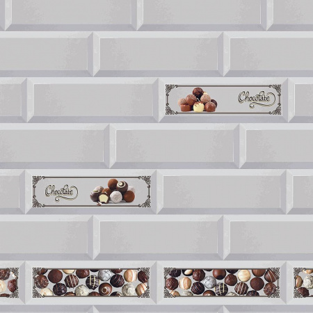 Фартук ПВХ_Керамика Choco 600*2000*0,75мм (5)  NEW