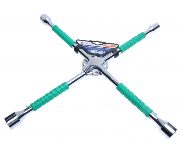 Ключ баллонный 17х19х21х23мм крестообразный с резиновыми рукоятками L-500мм LG-7083 LIGE /1/10 NEW