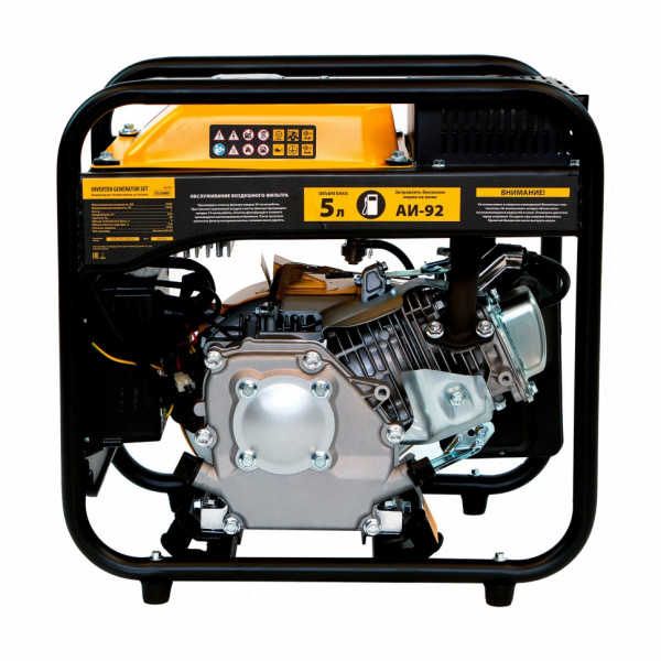 Генератор инверторный GT-2500iF, 2.5 кВт, 230 В, бак 5 л, открытый корпус, ручной старт Denzel Генератор инверторный GT-2500iF, 2.5 кВт, 230 В, бак 5 л, открытый корпус, ручной старт Denzel