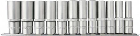 S13S2212SM Набор головок торцевых глубоких 12-гранных 1/2"DR на держателе, 10-24 мм, 12 предметов S13S2212SM Набор головок торцевых глубоких 12-гранных 1/2"DR на держателе, 10-24 мм, 12 предметов