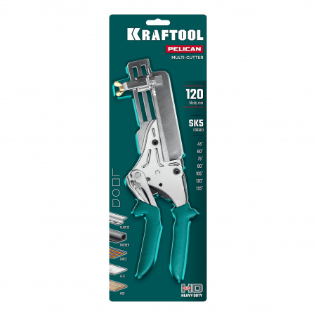 KRAFTOOL PELIKAN 120 до 120 мм, Удлиненные угловые ножницы для пластмассовых и резиновых профилей (23370)