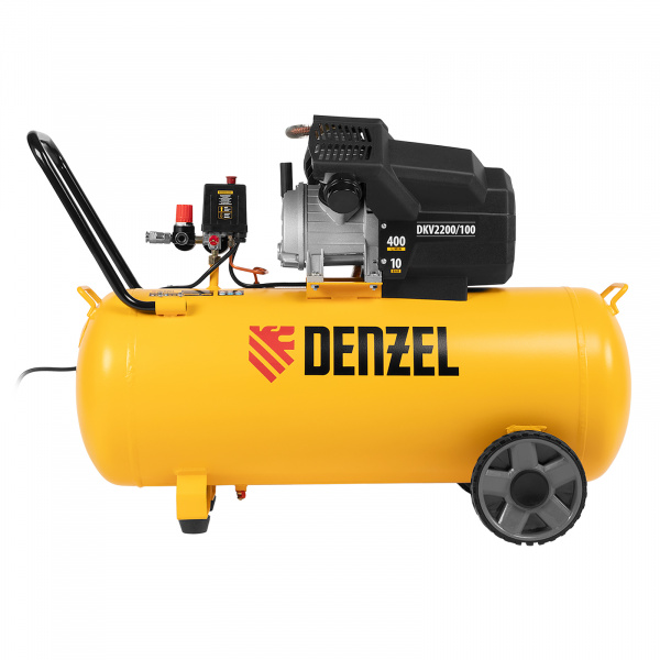Компрессор воздушный DKV2200/100, Х-PRO 2.2 кВт, 400 л/мин, 100л Denzel Компрессор воздушный DKV2200/100, Х-PRO 2.2 кВт, 400 л/мин, 100л Denzel