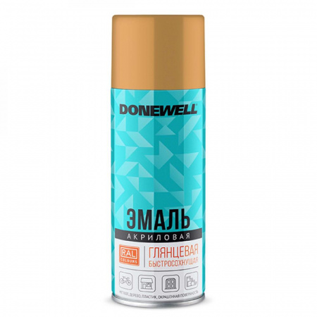 Эмаль аэроз. акриловая бежевая глянцевая RAL1001 520мл Donewell DW-A1001 (12)